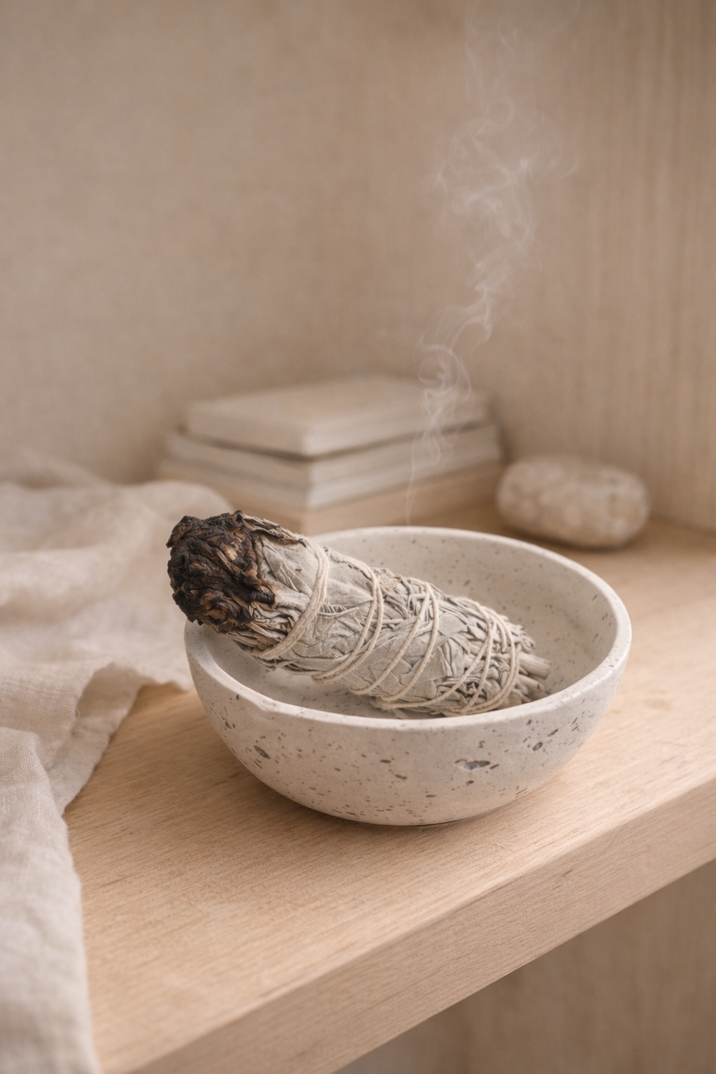 Porta Salvia de Arcilla – Llama Purificadora