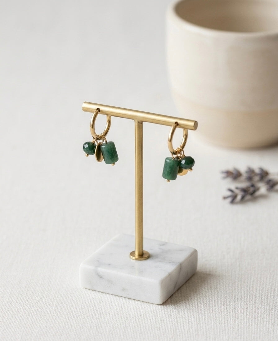 Pendientes de Aventurina Verde 🍃